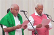 Congress stages protest as Yeddyurappa takes oath as Chief Minister